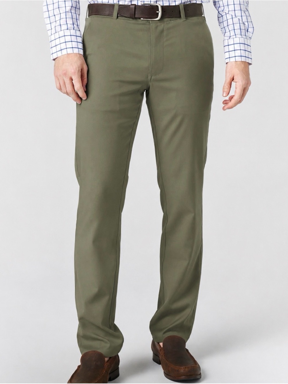 Mizzen + Main Baron Chino | Trim - Mens Size 34/32 in Olive Green